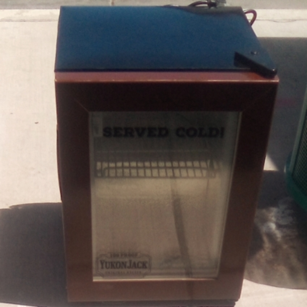 Authentic Yukon Jack mini fridge